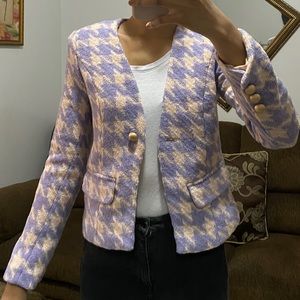 Houndstooth blazer